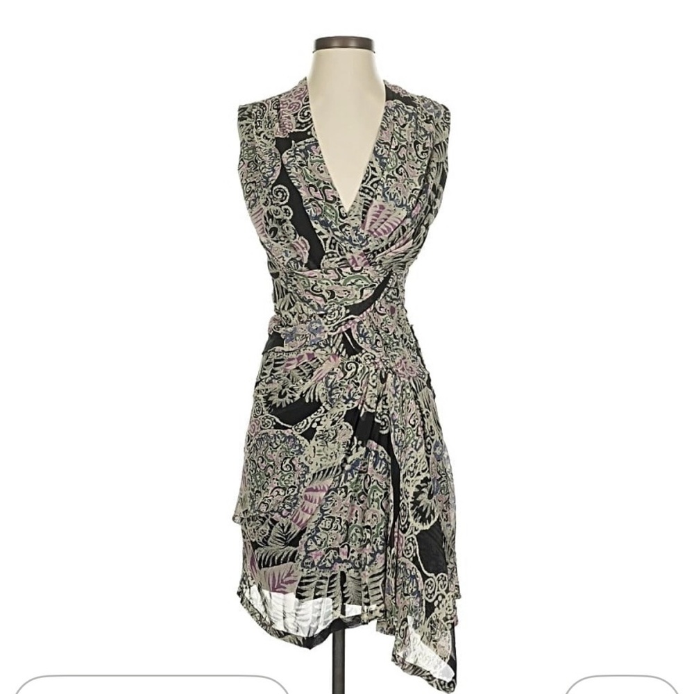 IRO Black and Pink Asymmetrical Dress